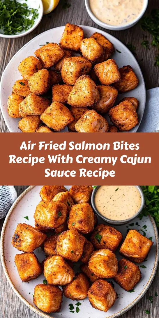 Air Fried Salmon Bites Recipe With Creamy Cajun Sauce Recipe