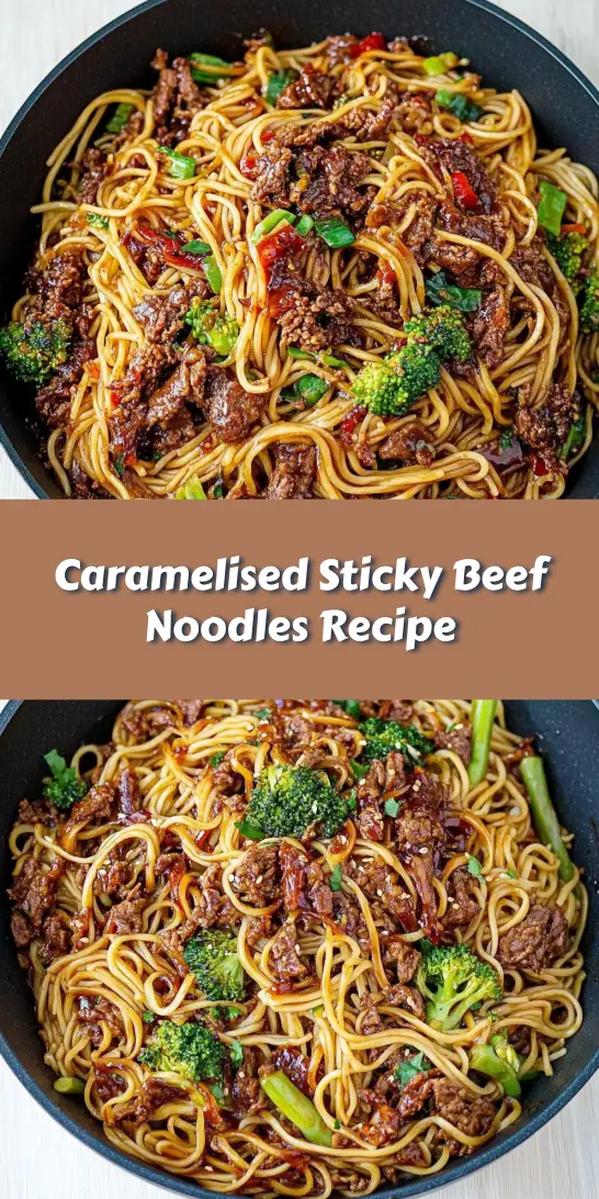 Caramelised Sticky Beef Noodles Recipe