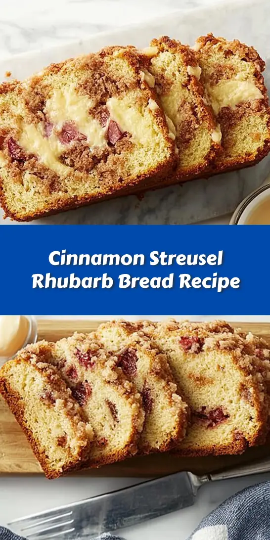 Cinnamon Streusel Rhubarb Bread Recipe