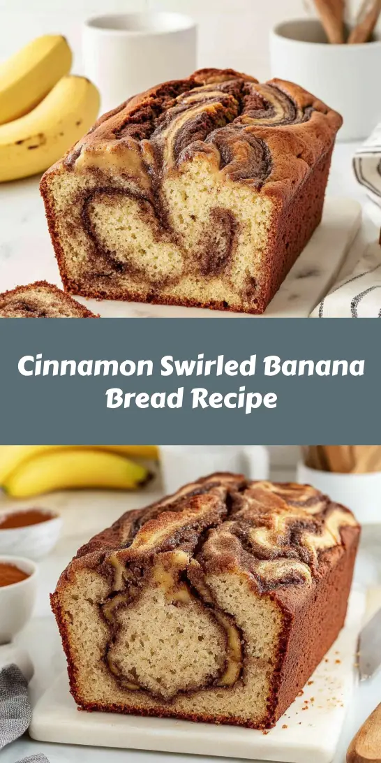Cinnamon Swirled Banana Bread Recipe