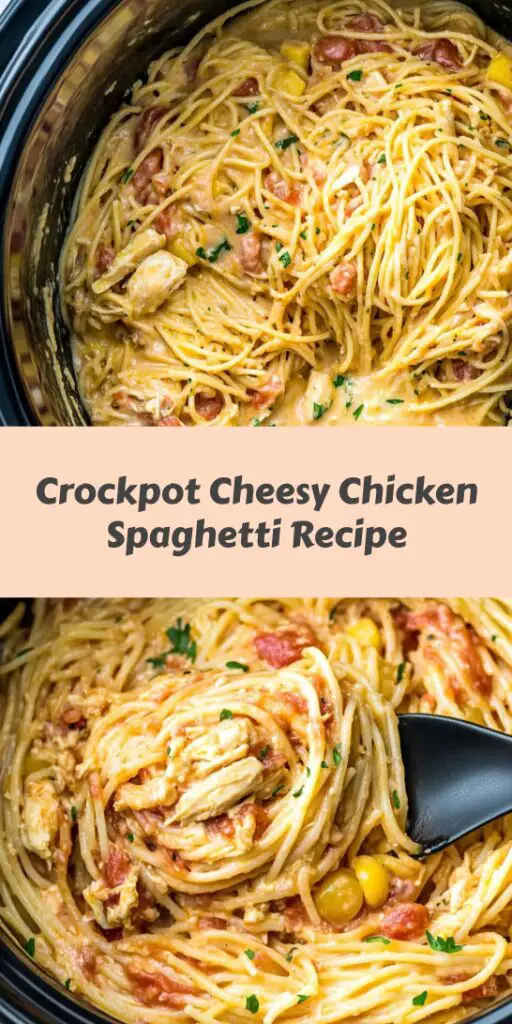 Crockpot Cheesy Chicken Spaghetti Recipe