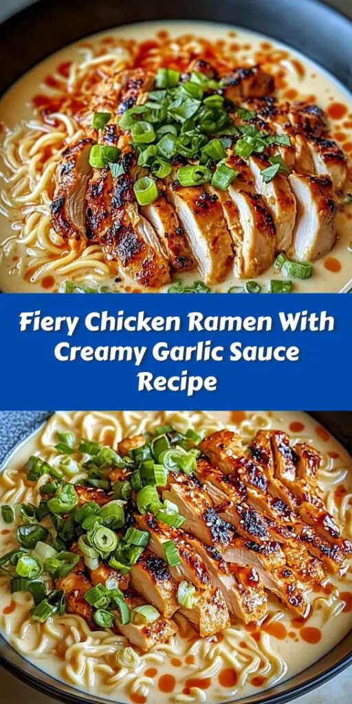 Fiery Chicken Ramen With Creamy Garlic Sauce Recipe