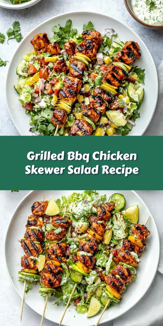 Grilled Bbq Chicken Skewer Salad Recipe