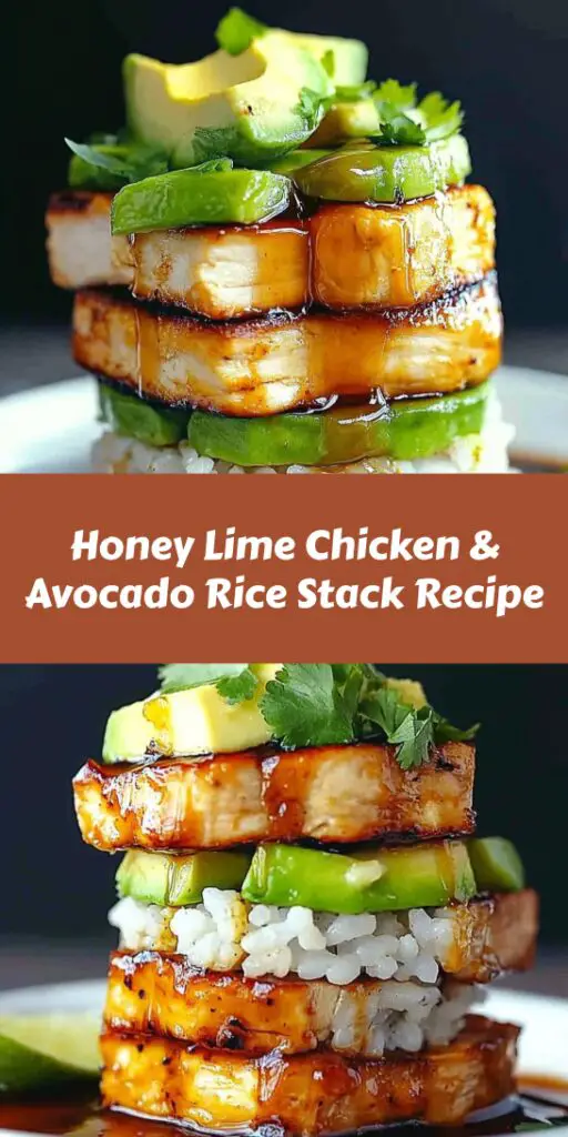 Honey Lime Chicken & Avocado Rice Stack Recipe