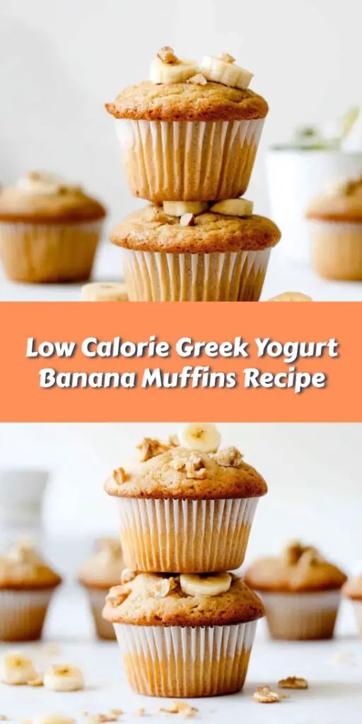 Low Calorie Greek Yogurt Banana Muffins Recipe