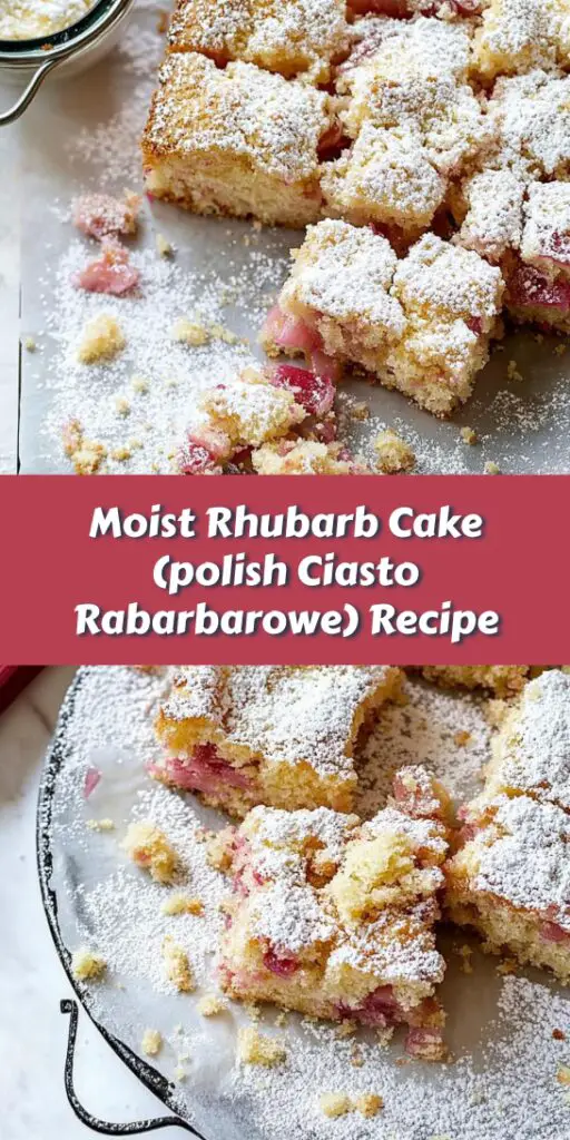Moist Rhubarb Cake (polish Ciasto Rabarbarowe) Recipe