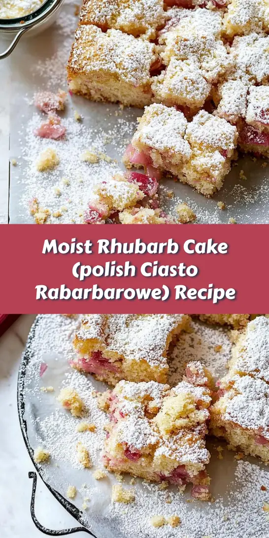 Moist Rhubarb Cake (polish Ciasto Rabarbarowe) Recipe