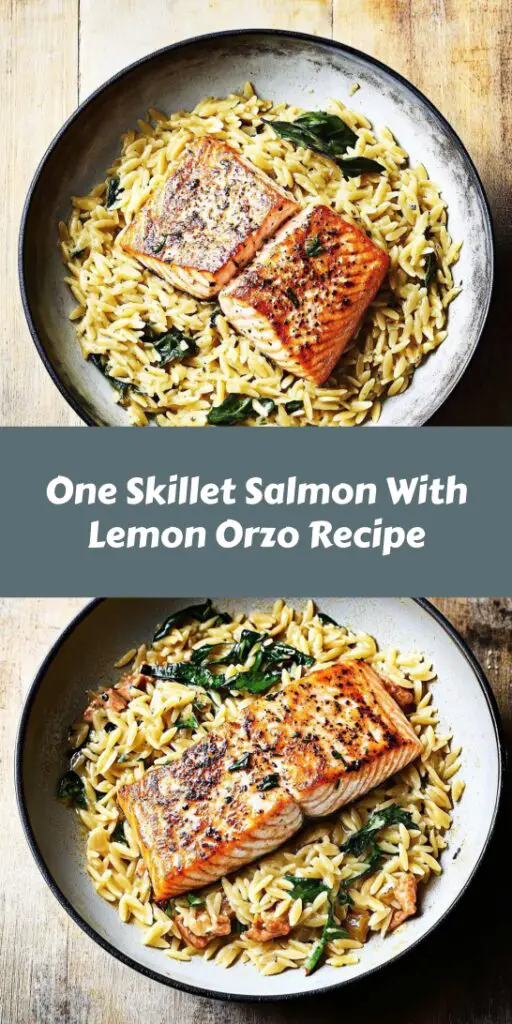 One Skillet Salmon With Lemon Orzo Recipe