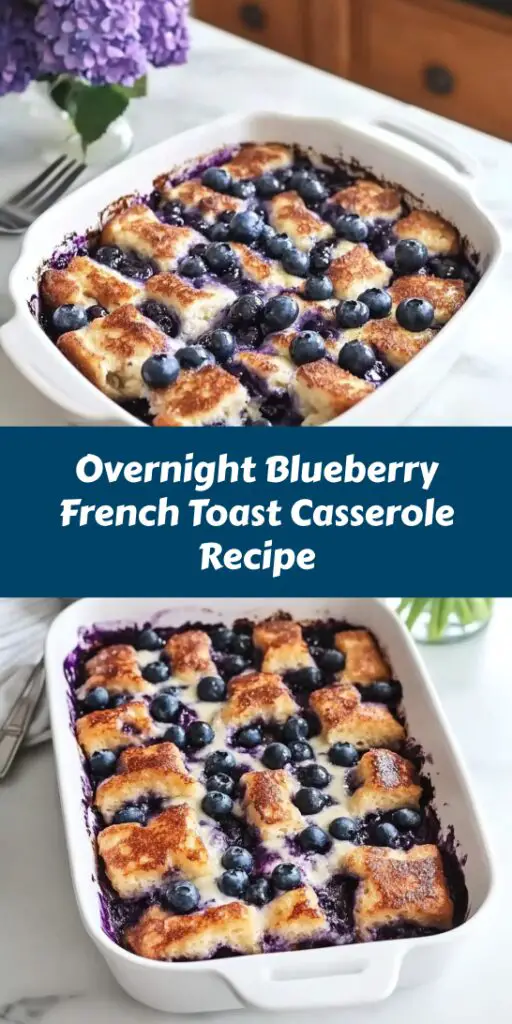 Overnight Blueberry French Toast Casserole Recipe