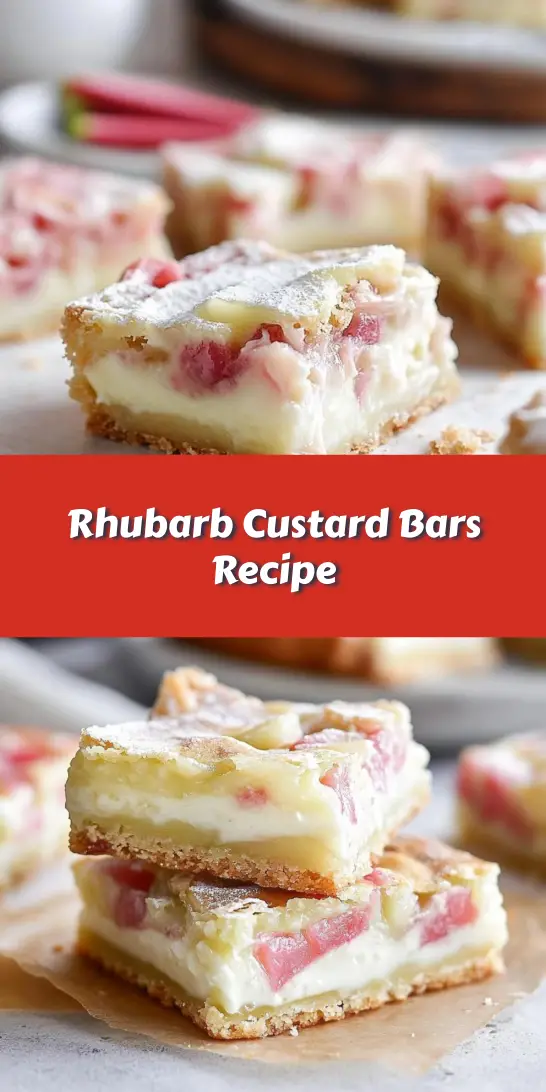 Rhubarb Custard Bars Recipe