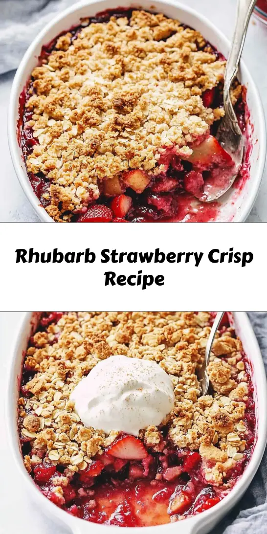 Rhubarb Strawberry Crisp Recipe