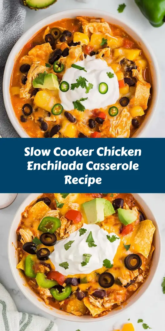 Slow Cooker Chicken Enchilada Casserole Recipe