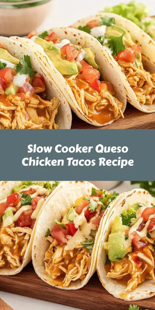 Slow Cooker Queso Chicken Tacos Recipe
