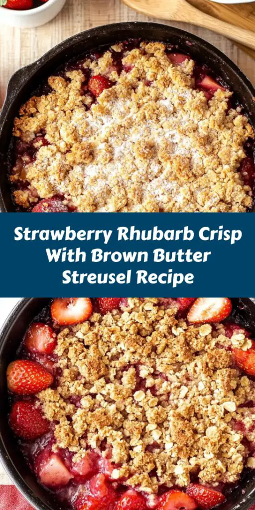 Strawberry Rhubarb Crisp With Brown Butter Streusel Recipe