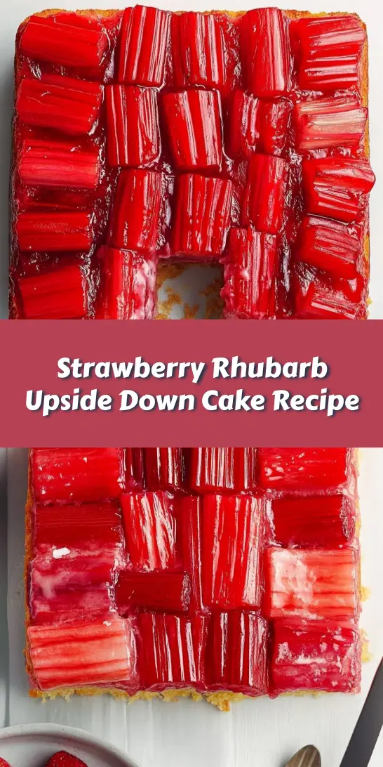 Strawberry Rhubarb Upside Down Cake Recipe