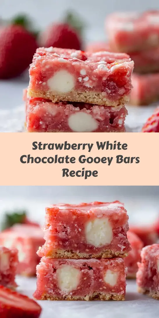 Strawberry White Chocolate Gooey Bars Recipe