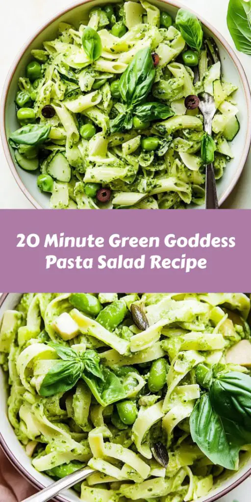 20 Minute Green Goddess Pasta Salad Recipe