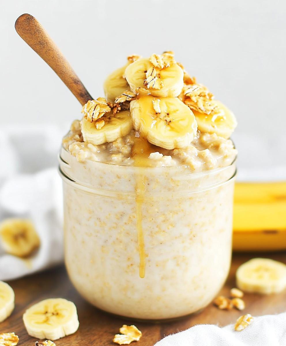 Banana Bread Overnight Oats Recipe