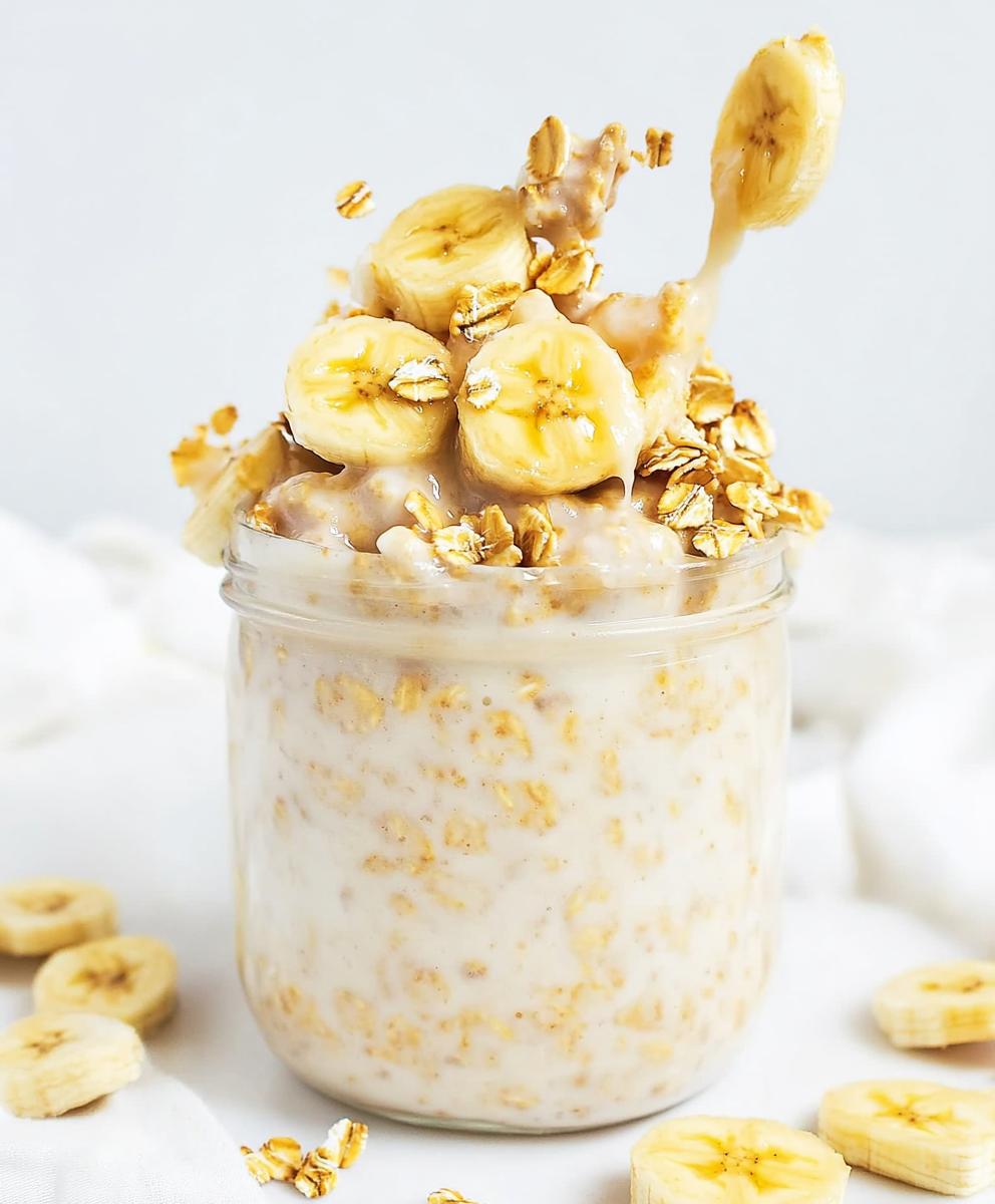 Banana Bread Overnight Oats Recipe