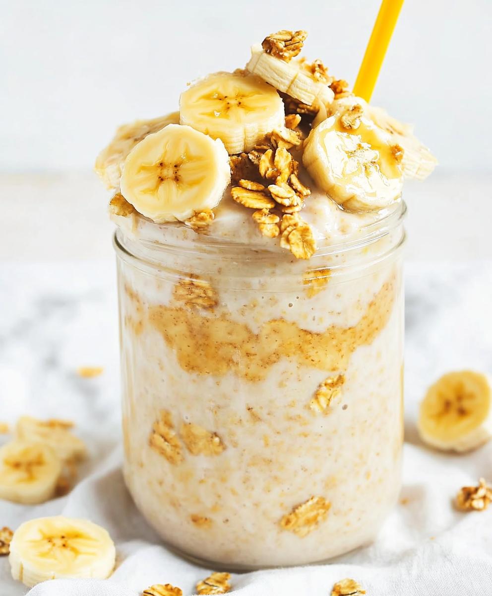 Banana Bread Overnight Oats Recipe