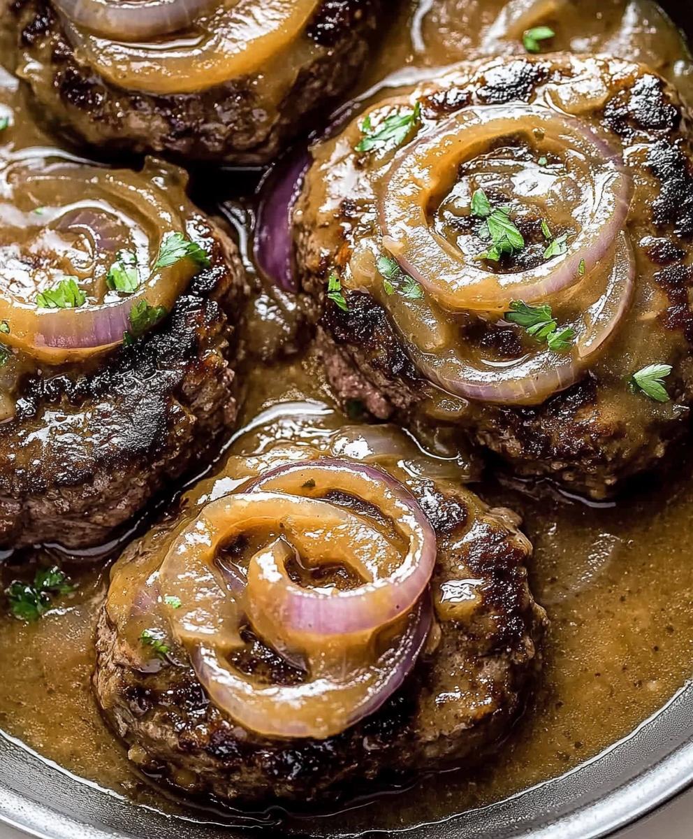 Hamburger Steak With Onion Gravy Recipe