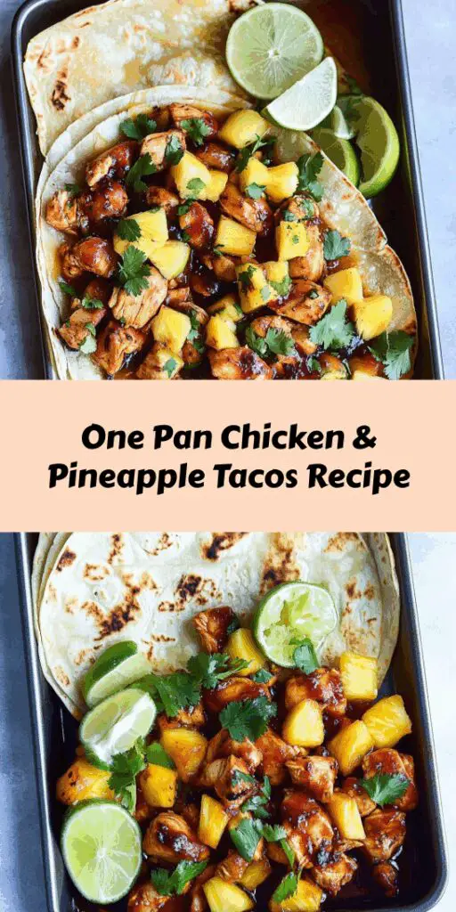 One Pan Chicken & Pineapple Tacos Recipe
