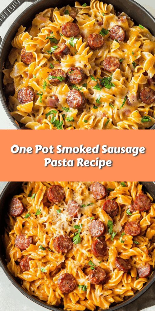 One Pot Smoked Sausage Pasta Recipe