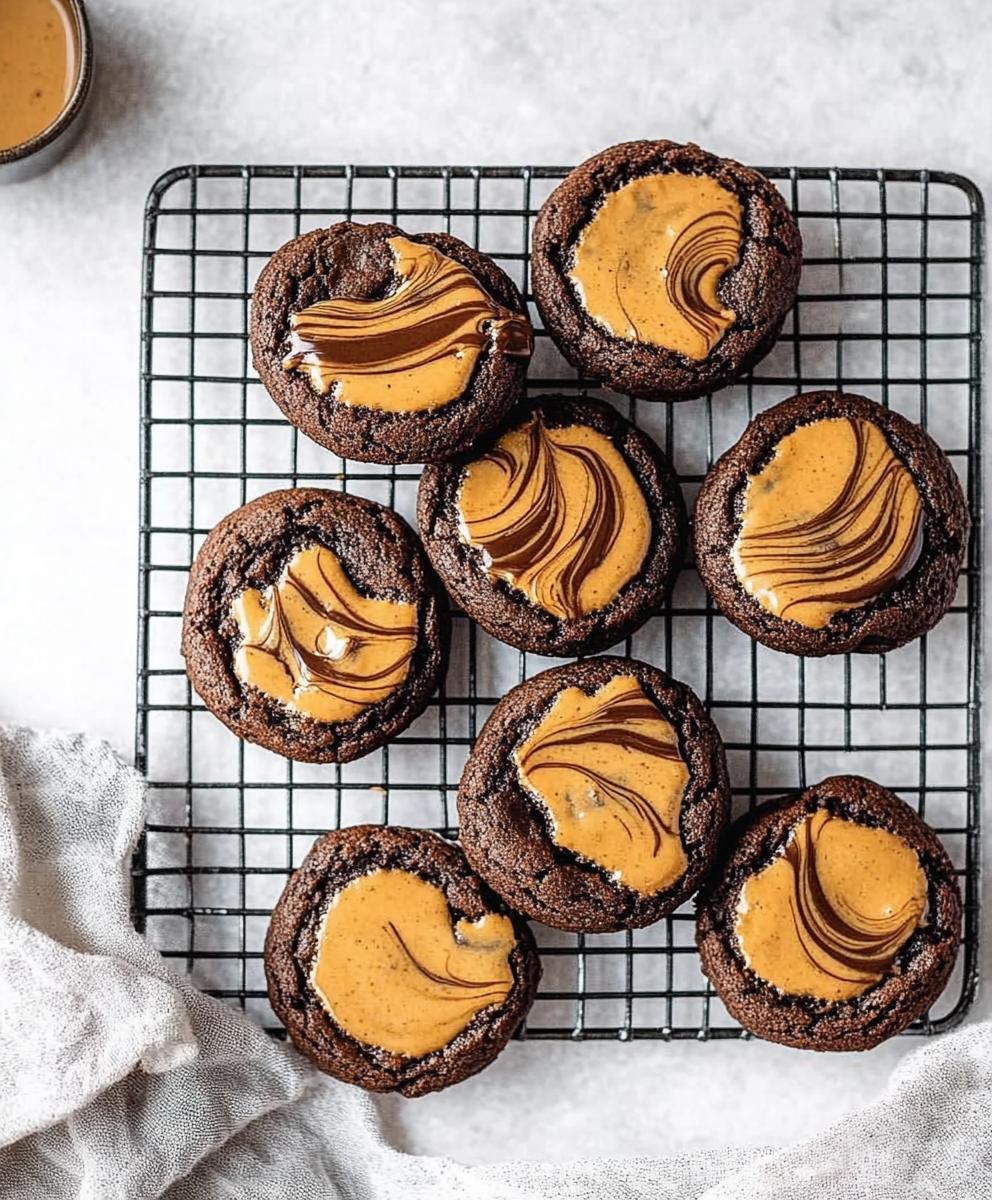 Peanut Butter Swirl Brownie Cookies Recipe