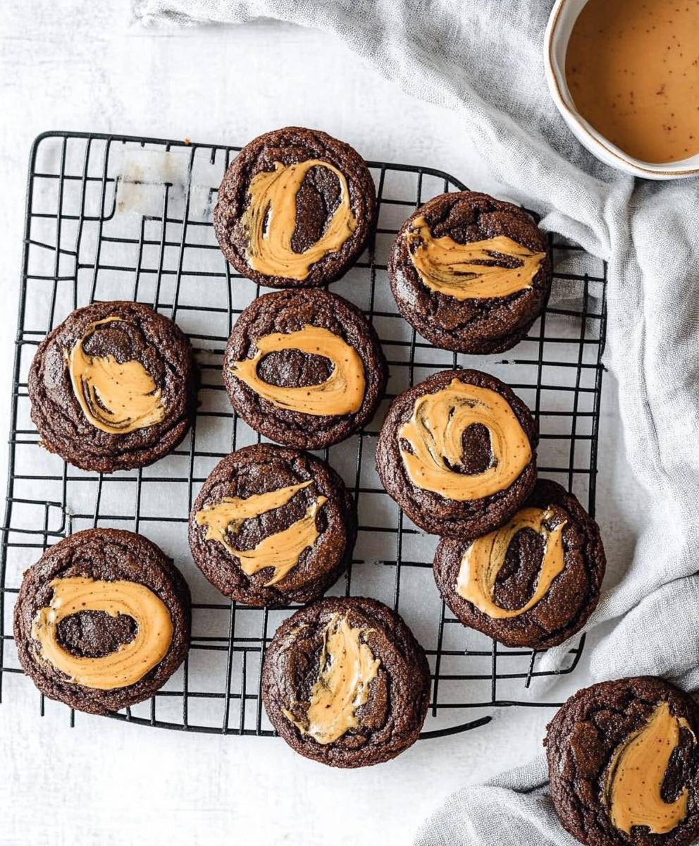 Peanut Butter Swirl Brownie Cookies Recipe