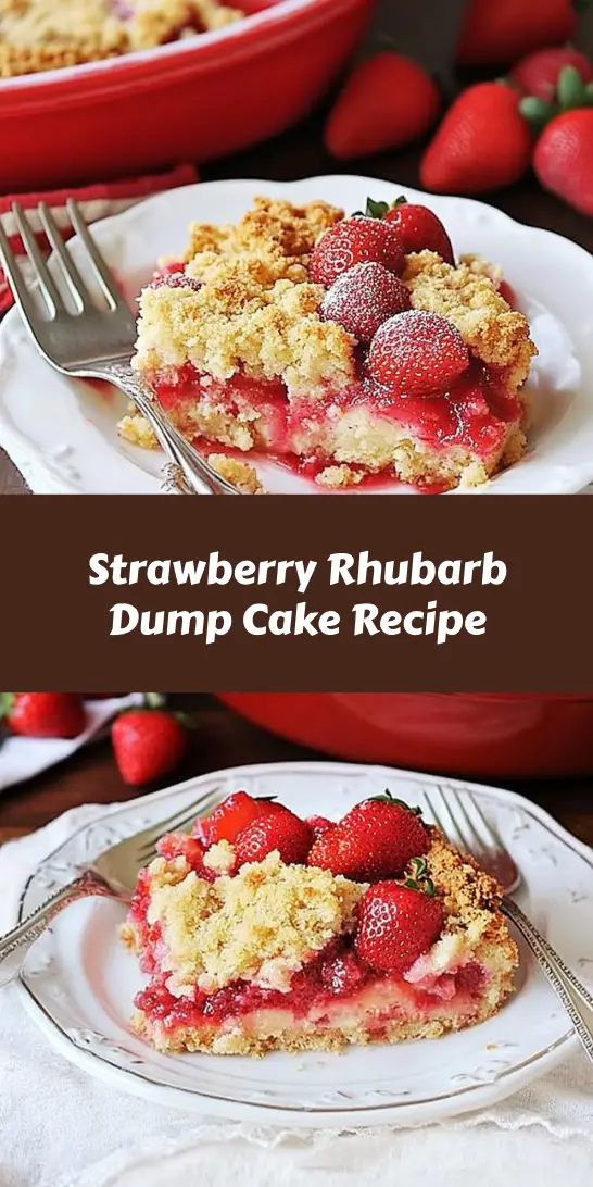 Strawberry Rhubarb Dump Cake Recipe