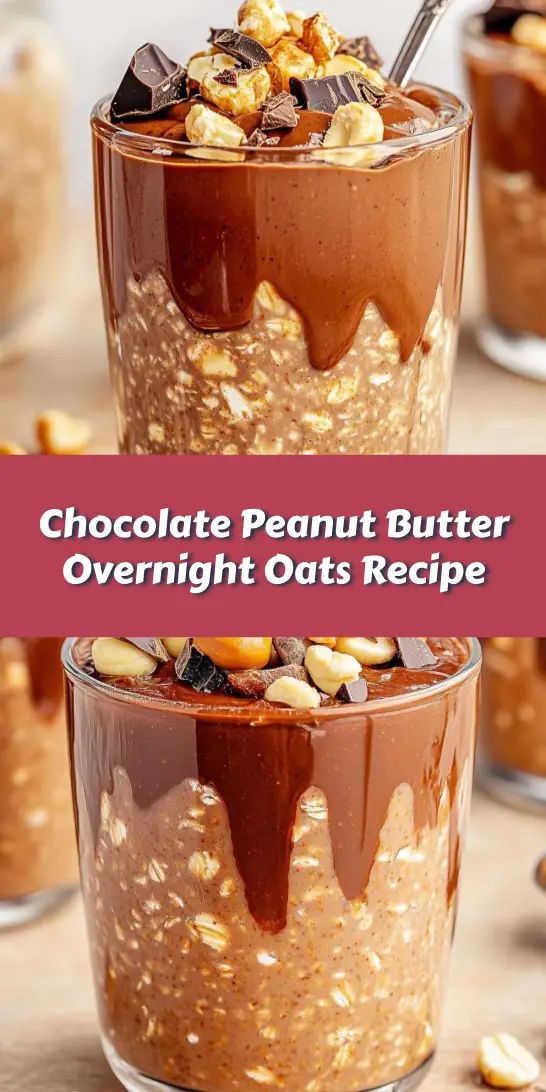 Chocolate Peanut Butter Overnight Oats Recipe