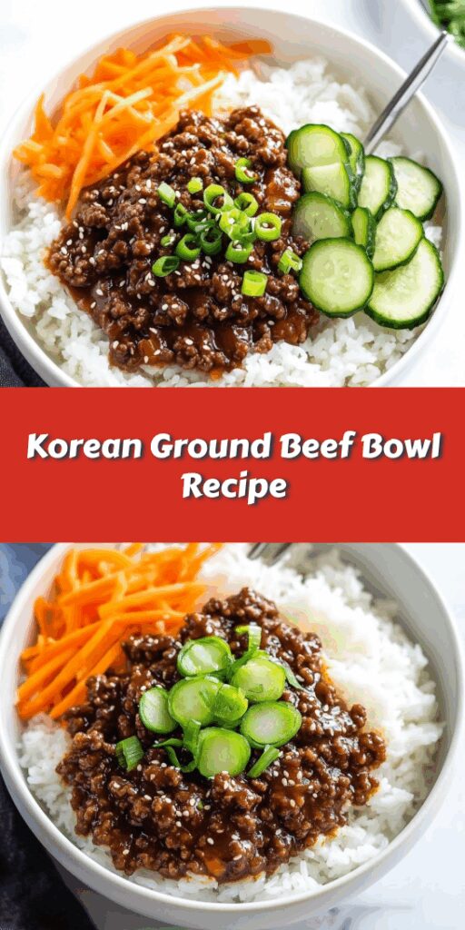 Korean Ground Beef Bowl Recipe