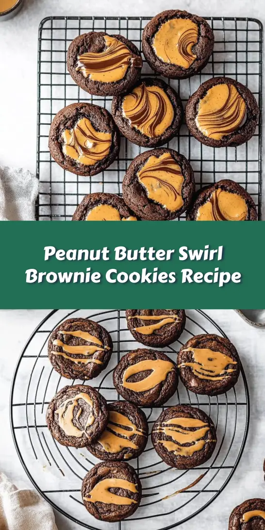 Peanut Butter Swirl Brownie Cookies Recipe