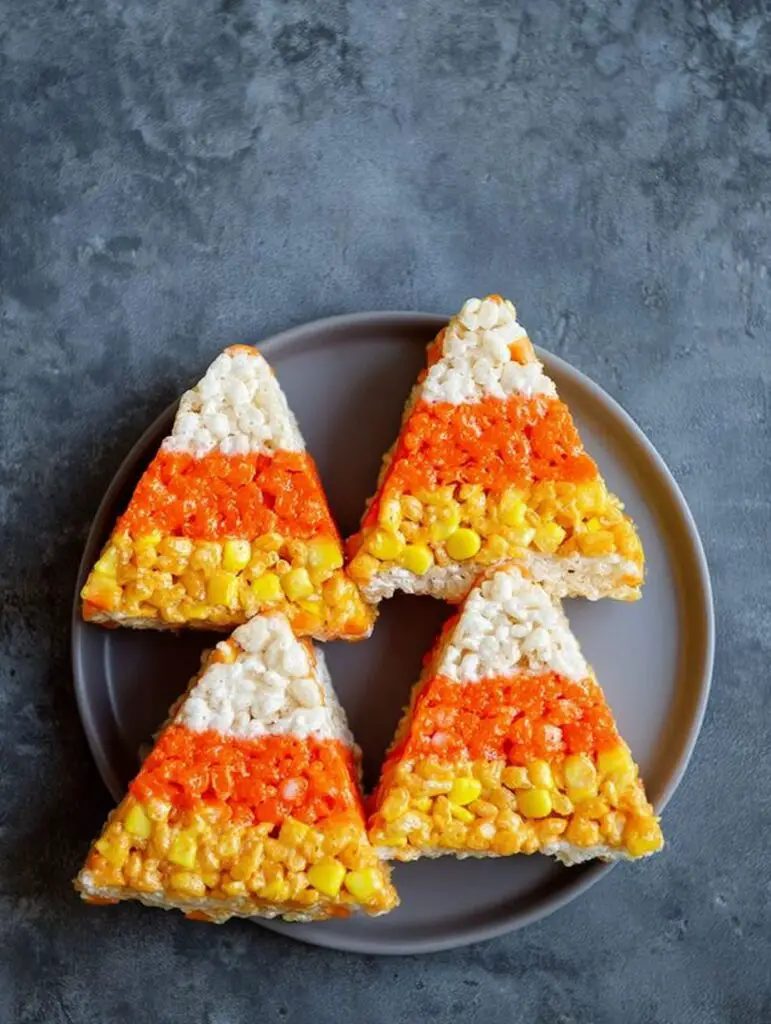 Candy Corn Rice Krispies Treats Recipe