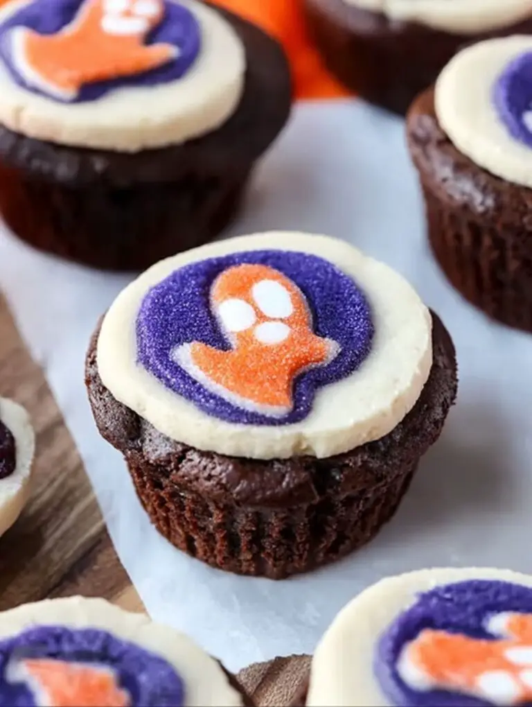Halloween Pillsbury Ghost Sugar Cookie Brookie Cups Recipe
