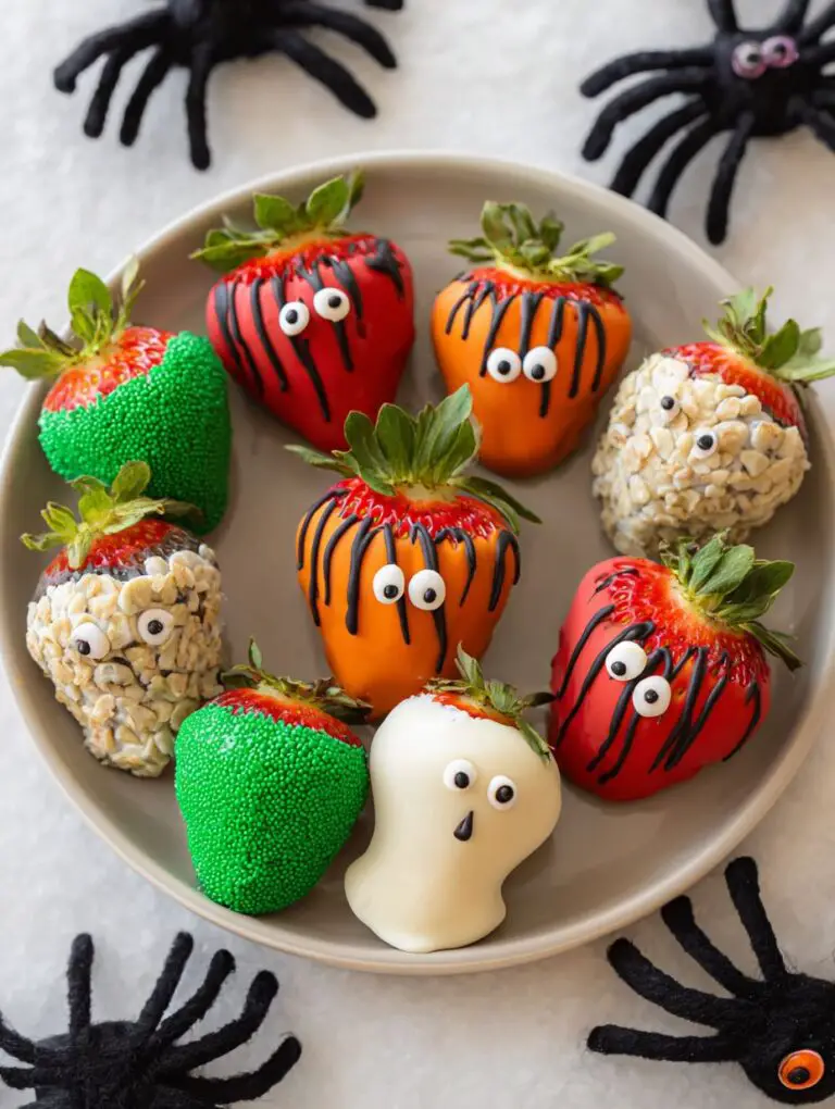 Easy Halloween Chocolate Covered Strawberries Recipe