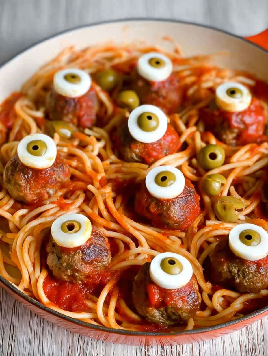 Eyeball Spaghetti And Meatballs Recipe