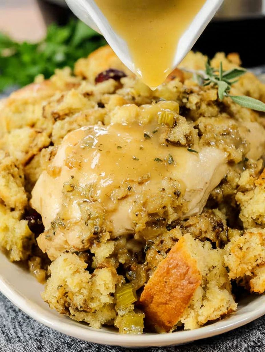 Crock Pot Chicken and Stuffing Recipe for Easy Thanksgiving Dinner