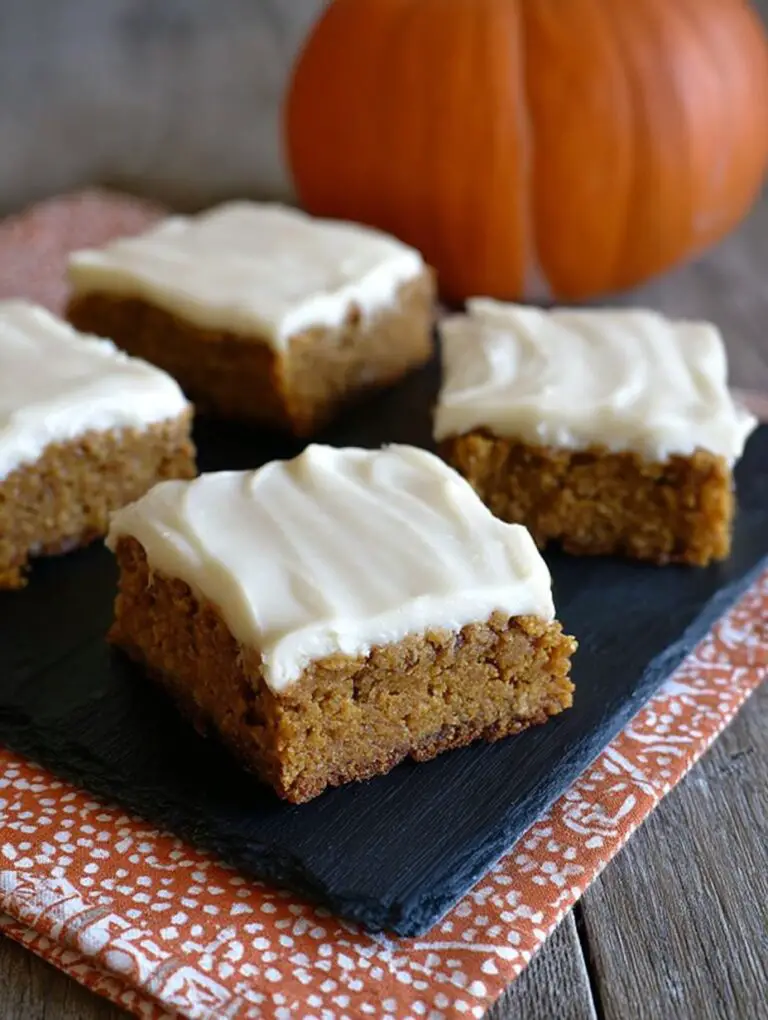 Gluten-Free Pumpkin Bars Recipe with Cream Cheese Frosting Treat
